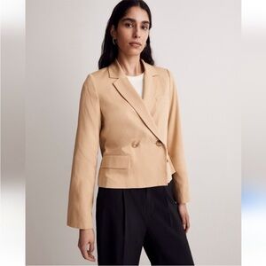 Madewell Caldwell short blazer drapeweave yellow